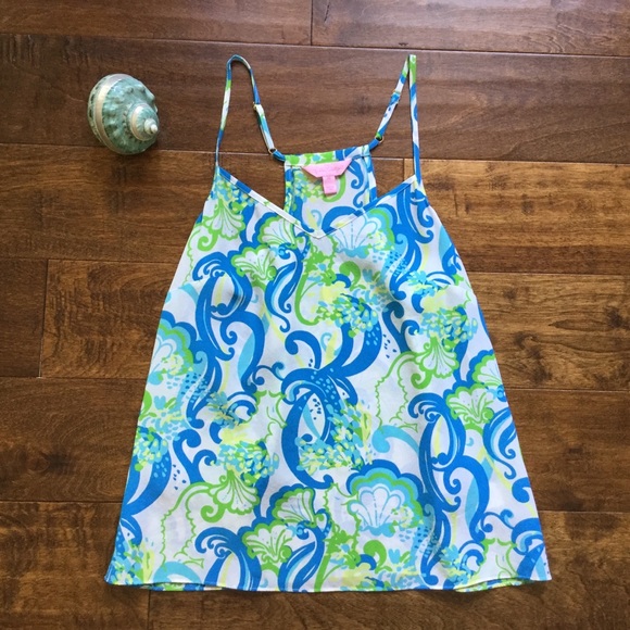 Lilly Pulitzer Tops - Lilly Pulitzer Blue Green Dusk Tank Racer Back